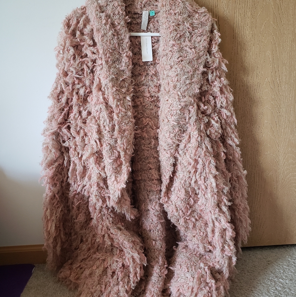 Anthropologie shaggy jacket